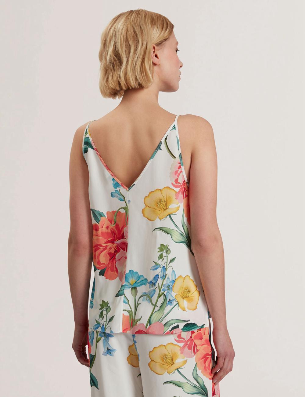 White Ted Baker PURRLA - Floral Print Scoop Neck Sleeveless Women Tops | Canada  AQF-094716