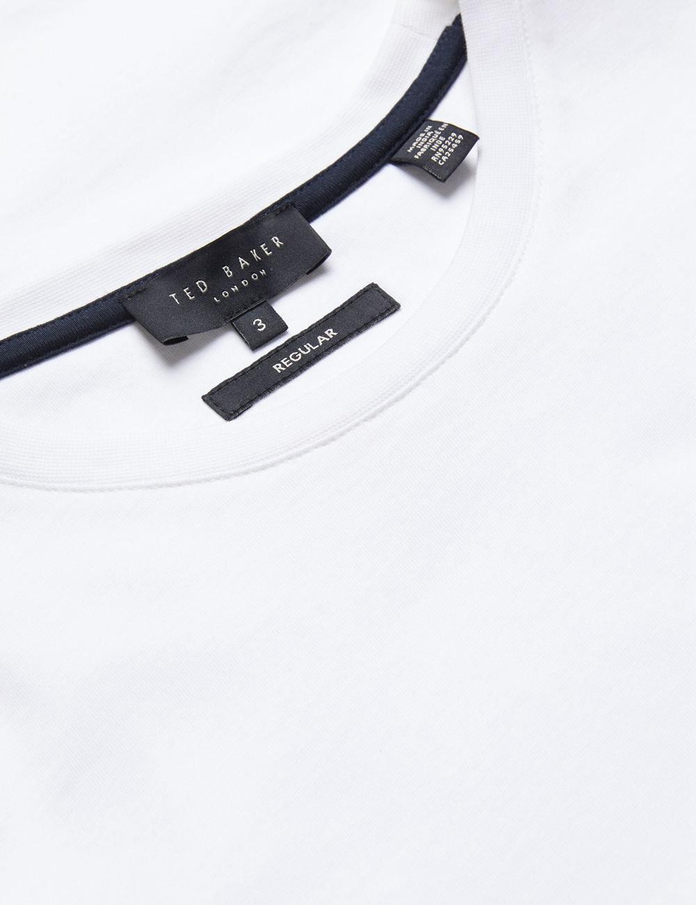 White Ted Baker TYWINN - Classic Crew Neck Cotton Men T-Shirts | Canada  CPY-124753
