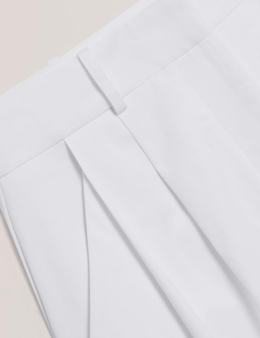 White Ted Baker ZOZIA - Pleated High Waist Wide Leg Women Trousers | Canada  BRS-168453